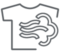 Adhering damp-dry odor