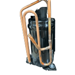 Flame-retardant resin cover for compressor