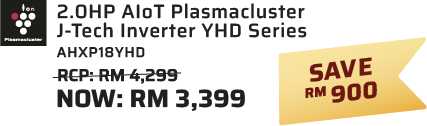 2.0HP AIoT Plasmacluster J-Tech Inverter YHD Series AHXP18YHD promotion