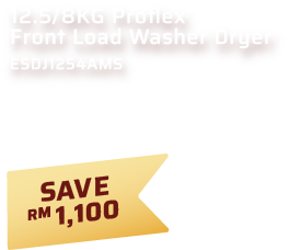 12.5/8KG Proflex Front Load Washer Dryer ESDJ1254AMS promotion