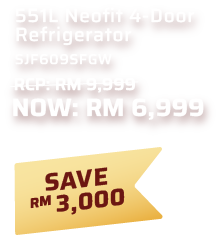 551L Neofit 4-Door Refrigerator SJF609SFGW promotion